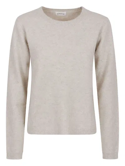 P.a.r.o.s.h Parosh Relaxed-fit Crewneck Sweater In Luxurious Raccoon Fur In Neutral