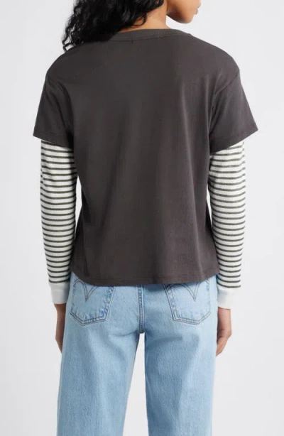 Daydreamer Blondie Debbie Trumpet Photo Cotton Graphic T-shirt In Gray