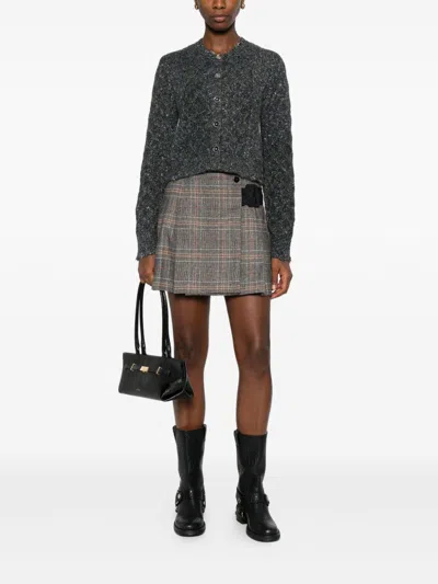 Pinko Sweaters Grgio Blu Verde In Gray