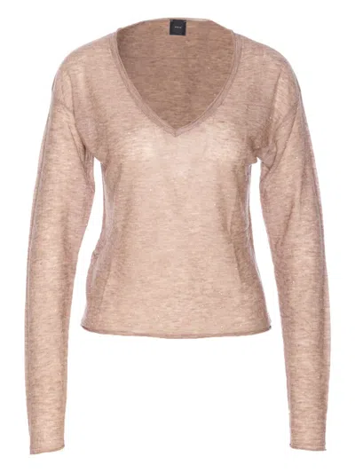 Pinko Sweaters Light And Natural In Neutral
