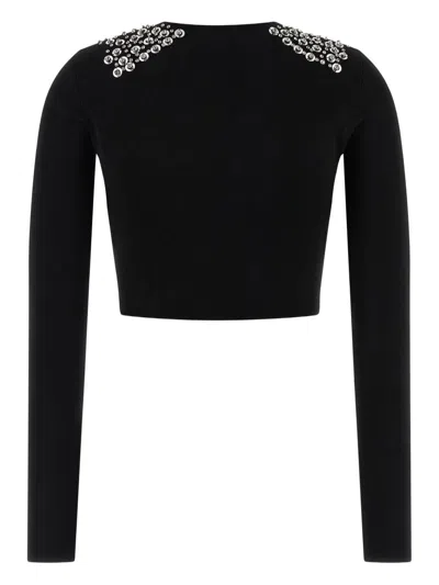 Pinko Sweaters Nero Argento In Black