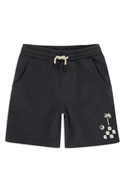 Feather 4 Arrow Kids' Lowtide Stretch French Terry Sweat Shorts In Black