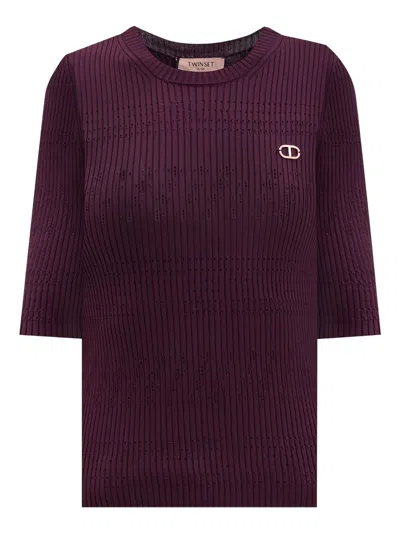 Twinset Sweater In Purple
