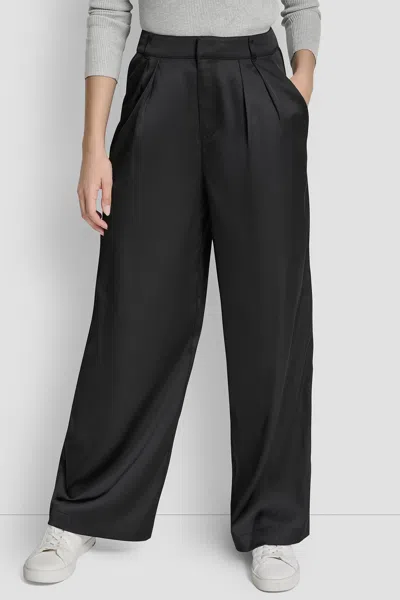 Dkny Wide Leg Pants In Black