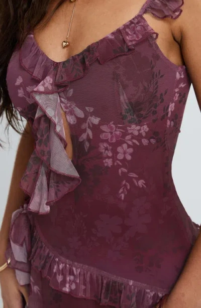 Princess Polly Ballad Floral Ruffle Cocktail Minidress In Multi