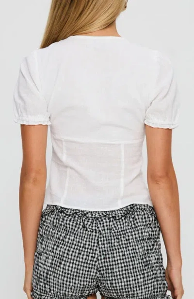 Princess Polly Bow Detail Crop Top In White