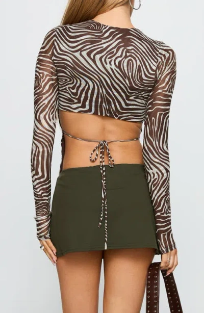 Princess Polly For The Thrill Faux Wrap Skort In Gray