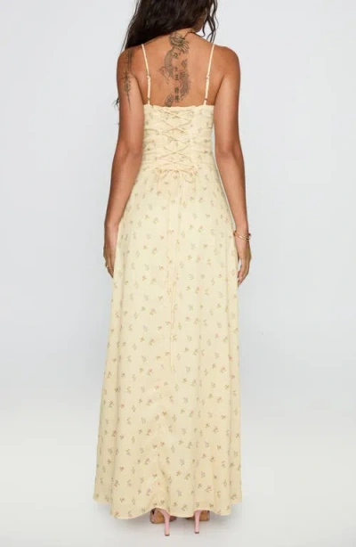 Princess Polly Floral Print Maxi Dress In Yellow