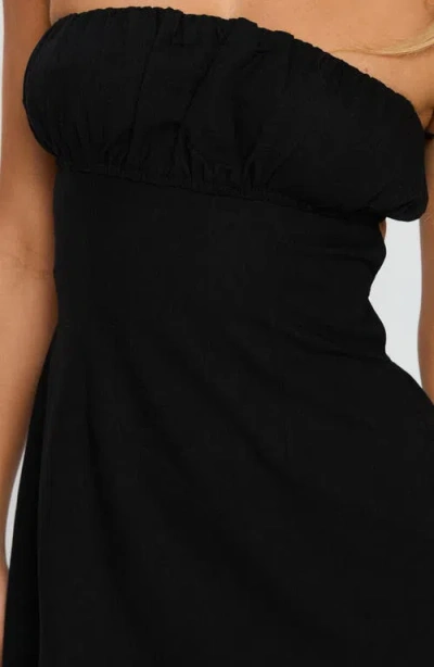 Princess Polly Luvstruck Strapless Minidress In Black