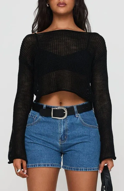 Princess Polly Saldana Denim Shorts In Blue