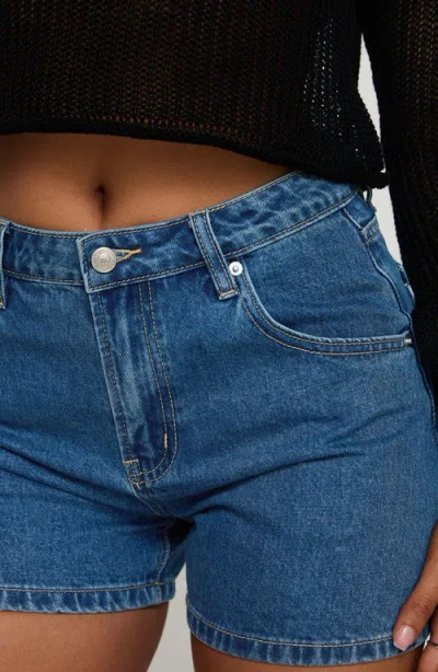 Princess Polly Saldana Denim Shorts In Blue
