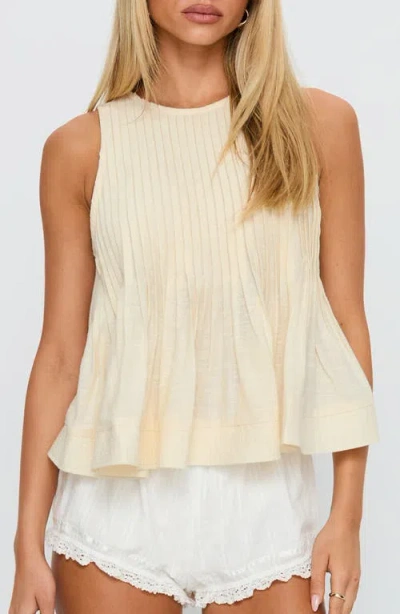 Princess Polly Lavish Pintuck Sleeveless Top In Gray