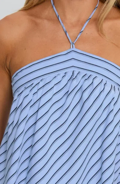 Princess Polly Moonlit Stripe Halter Top In Blue