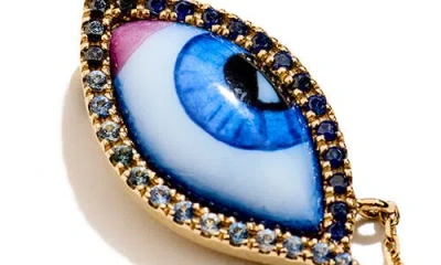 Lito Petit Bleu Diamond & Sapphire Necklace In Blue