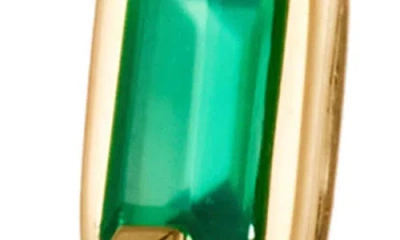 Lito Generosity Agate Hoop Earrings In Green