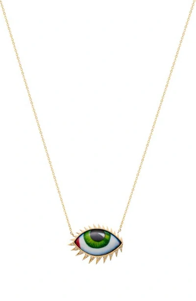 Lito Apollo 13 Grand Vert Necklace In Green
