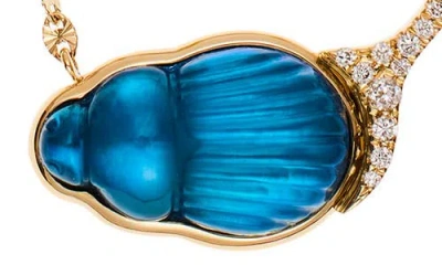 Lito Big Sienna Pendant Necklace In Blue