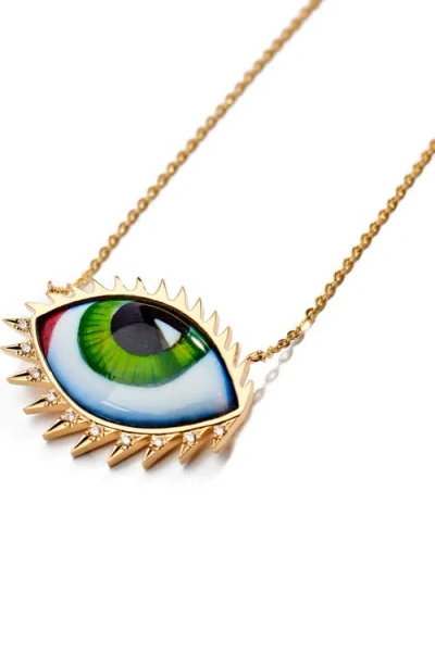 Lito Apollo 13 Grand Vert Necklace In Green