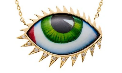 Lito Apollo 13 Grand Vert Necklace In Green