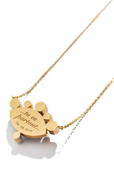 Lito Russe Petit Vert Diamond Pendant Necklace In Green