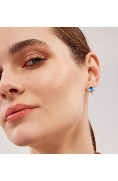 Lito Petit Blue Single Stud Earring In Blue