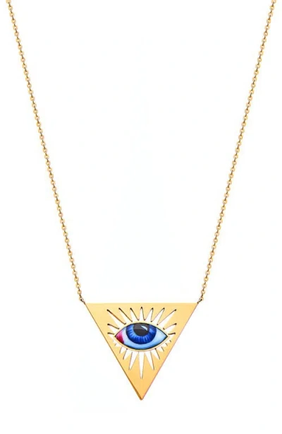Lito Isida Petite Pendant Necklace In Blue