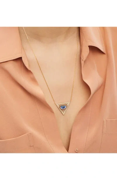 Lito Isida Petite Pendant Necklace In Blue