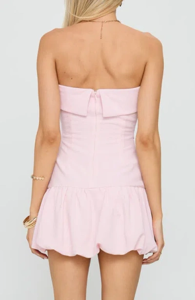 Princess Polly Mousse Strapless Bubble Hem Minidress In Pink