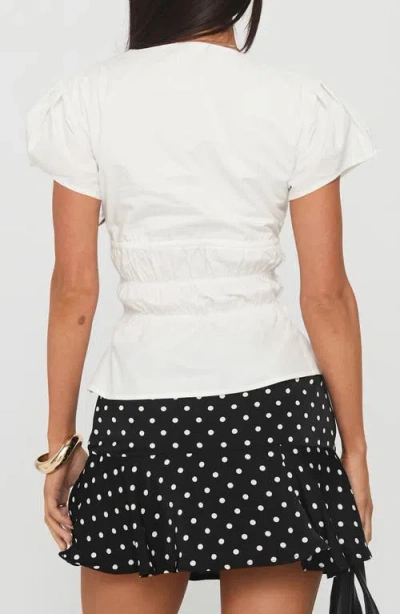 Princess Polly Paramour Shirred Shirt In White