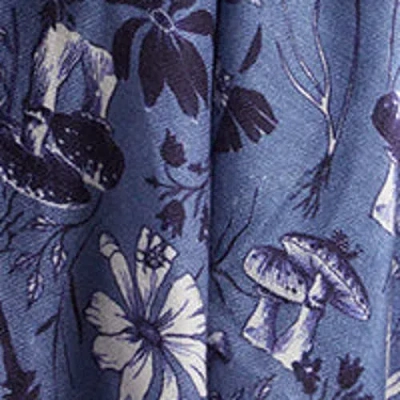 Lily And Lionel London Sorella Floral Printed Scarf In Blue