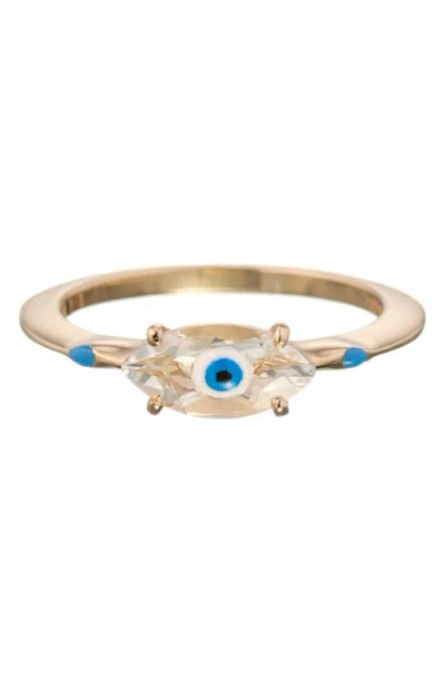 Bea Bongiasca Big Eye Gemstone Ring In Gold