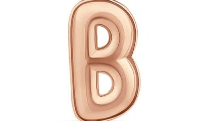 Shymi Bubble Letter Initial Charm Necklace In Gold