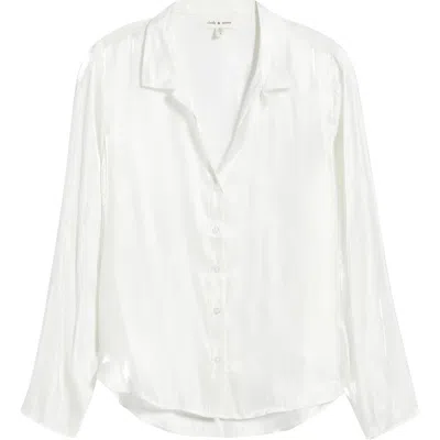Cloth & Stone Clean Button-up Shirt In White