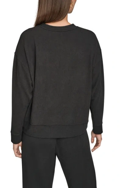 Donna Karan New York Dropped Shoulder Sweatshirt In Black