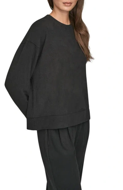 Donna Karan New York Dropped Shoulder Sweatshirt In Black