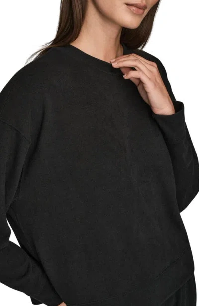 Donna Karan New York Dropped Shoulder Sweatshirt In Black
