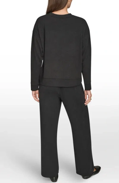 Donna Karan New York Dropped Shoulder Sweatshirt In Black