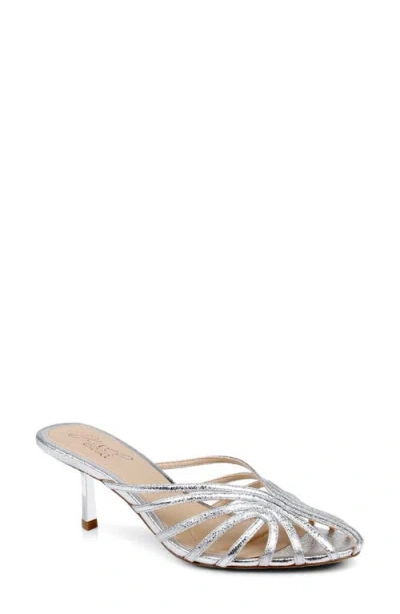 Jewel Badgley Mischka Ilaria Strappy Sandal In White