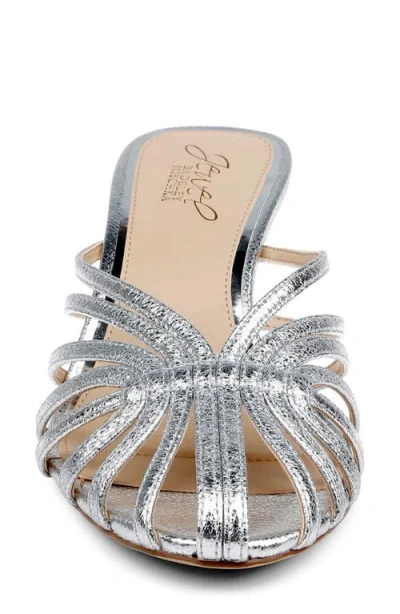 Jewel Badgley Mischka Ilaria Strappy Sandal In White