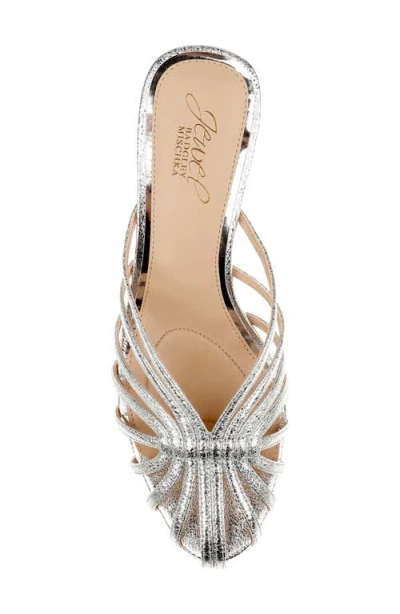 Jewel Badgley Mischka Ilaria Strappy Sandal In White