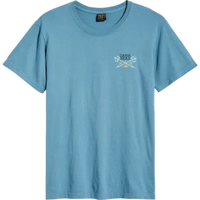 Dark Seas Duck Blind Cotton Graphic T-shirt In Blue