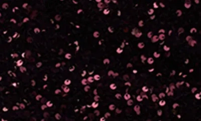 City Chic Winter Sequin Long Sleeve Dress In Purple