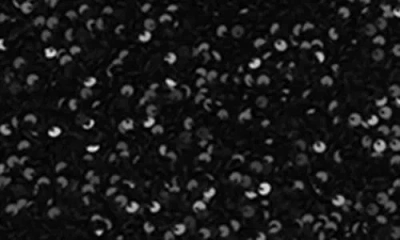 City Chic Paislee Sequin Long Sleeve Dress In Black