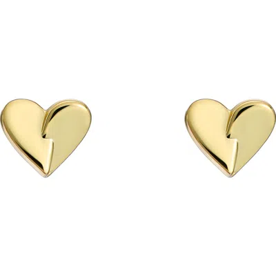 Ted Baker Alyssa Abstract Heart Stud Earrings In Gold