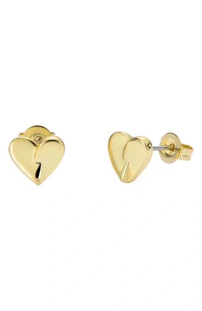 Ted Baker Alyssa Abstract Heart Stud Earrings In Gold