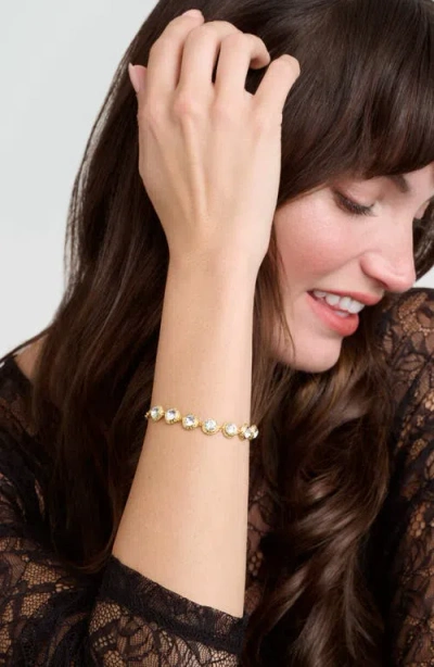 Ted Baker Solace Solitaire Sparkle Crystal Bracelet In Gold