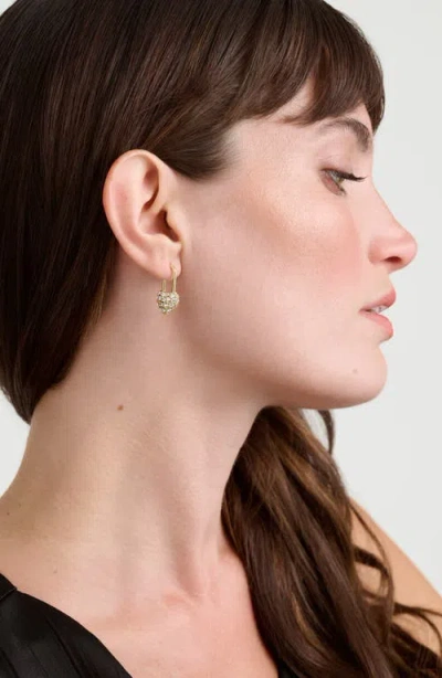Ted Baker Payton Crystal Padlock Drop Earrings In Gold