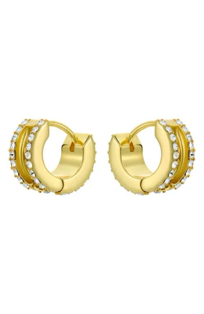 Ted Baker Rosie Crystal Roll Huggie Hoop Earrings In Gold
