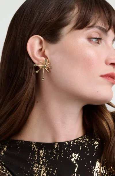 Ted Baker Stella Crystal Starburst Earrings In Gold