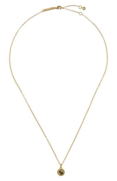 Ted Baker Soltell Solitaire Sparkle Crystal Pendant Necklace In Gold